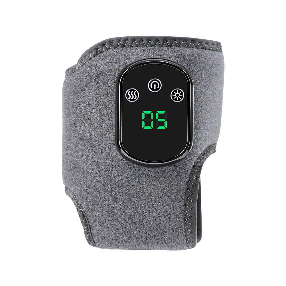 Rechargeable Electric Heating Ankle Brace with Vibration Massages(Grey)