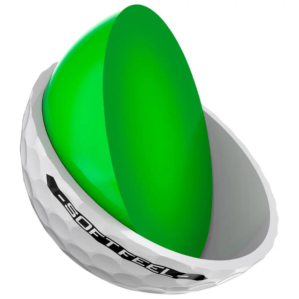 Caixa com 12 bolas de golfe brancas Srixon Soft Feel New 4/7