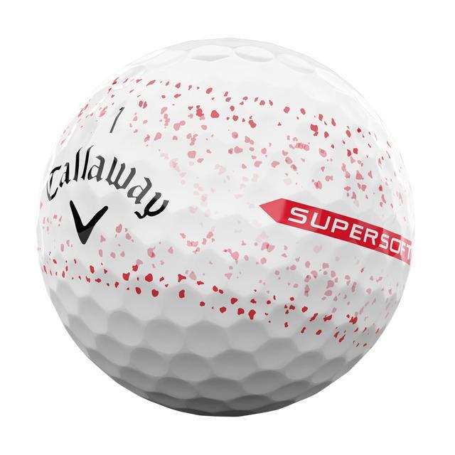 Caja de 12 bolas de golf Callaway Supersoft Splatter 360 2/4