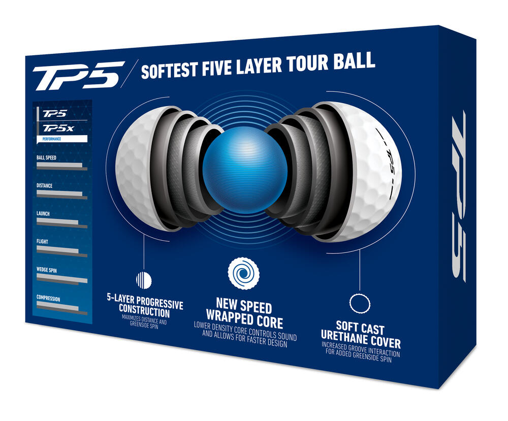 Boite de 12 Balles de Golf TaylorMade TP5 Blanches New 4/4