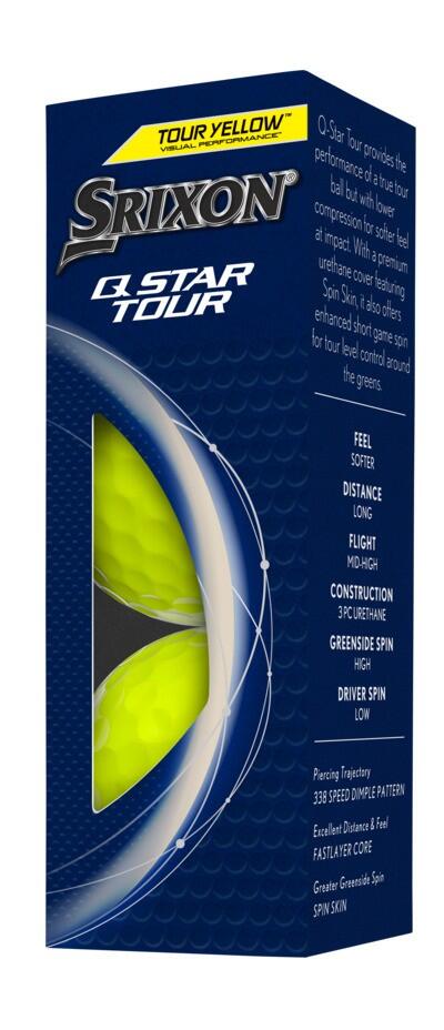 Confezione da 12 palline da golf Srixon Q-Star Tour Giallo New 4/4