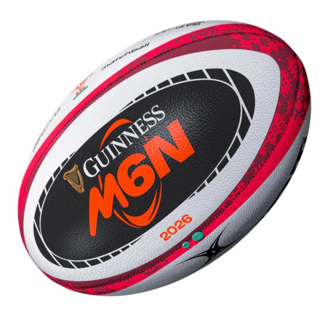 Gilbert Guinness 6 Nations Rugbyball Wales 2026 2/3