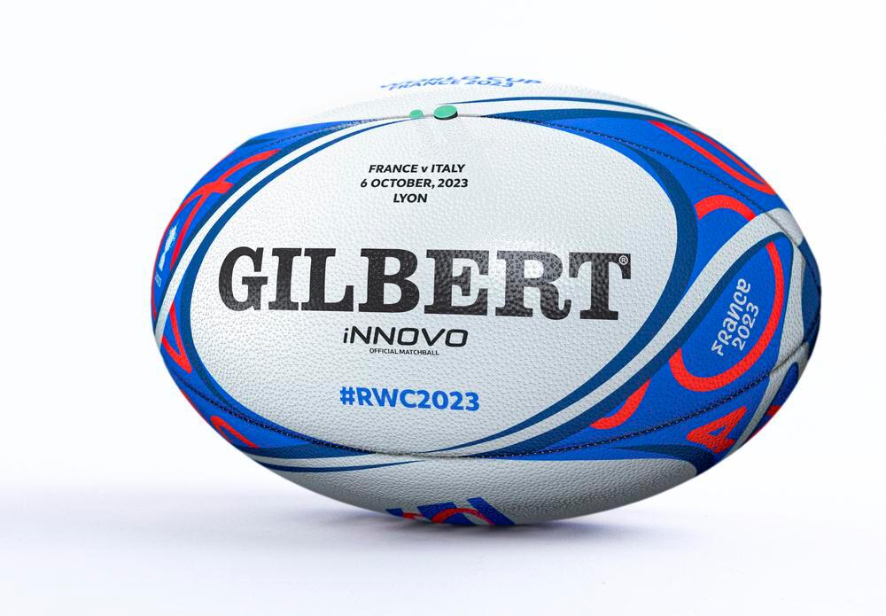 Ballon de Rugby Gilbert Officiel Coupe du Monde 2023 France - Italie 3/4