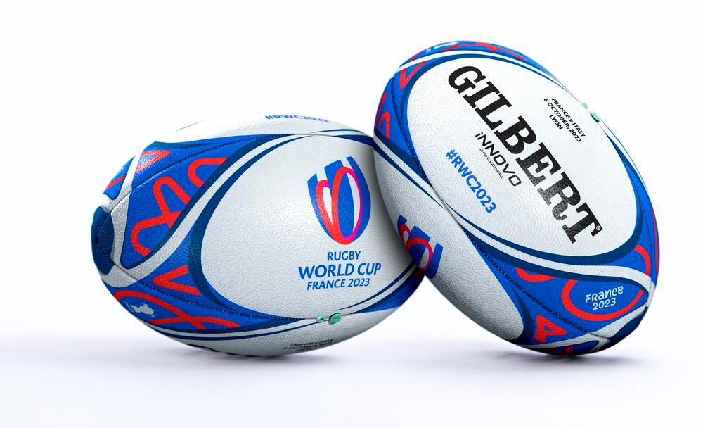 Ballon de Rugby Gilbert Officiel Coupe du Monde 2023 France - Italie 2/4