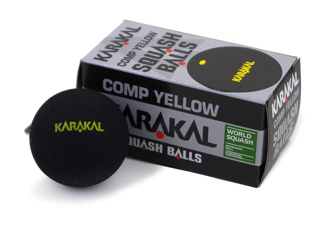 12 pelota de Squash Karakal Point Amarillo 2/4