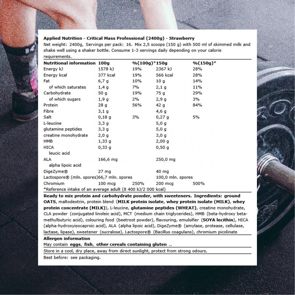 Gainers - Critical Mass Professional (2,4kg) - Fräser 3/3