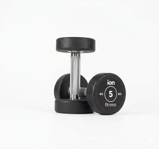 Haltères rondes en caoutchouc (paire) - 5kg