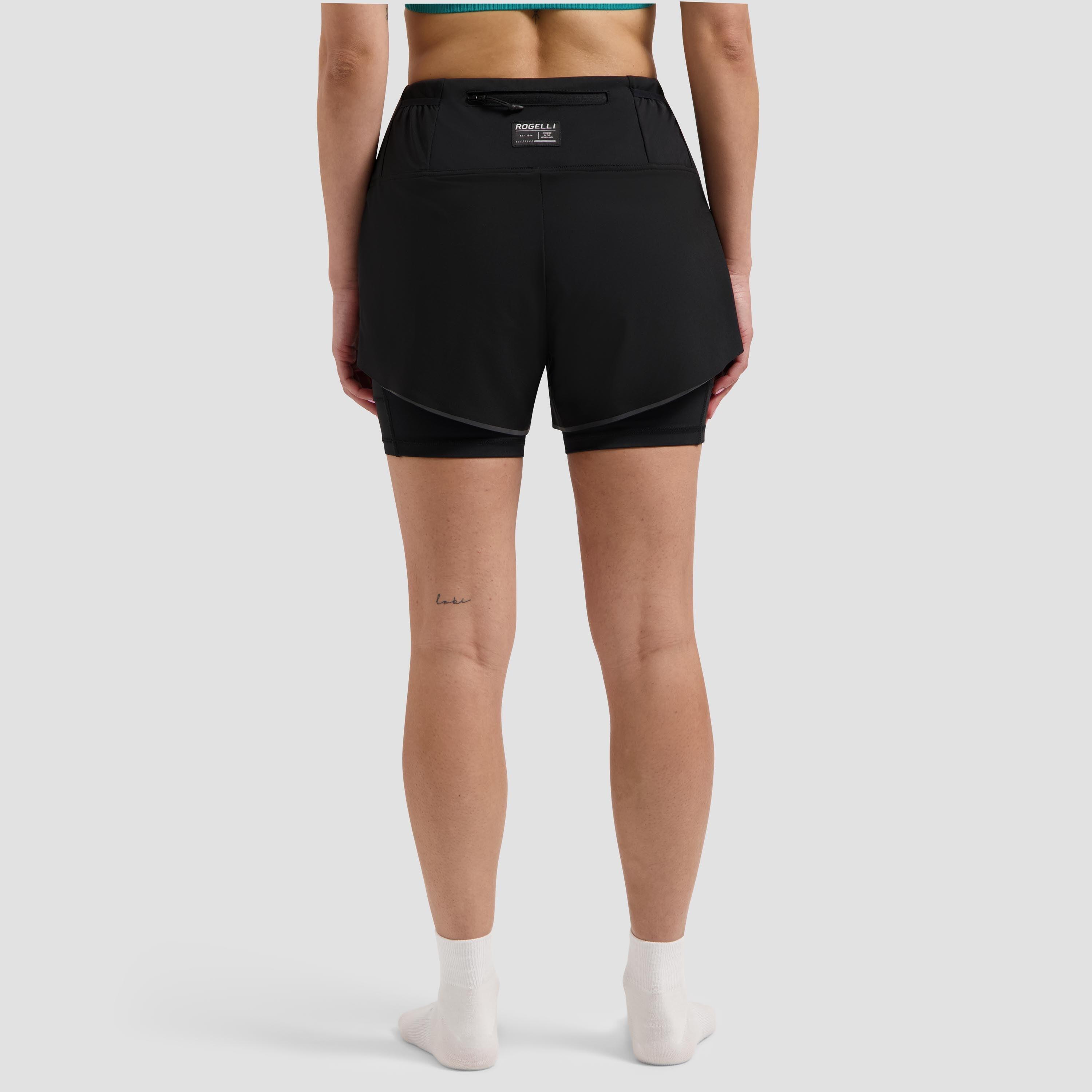 Pantaloncini da corsa 2 in 1 Donne Distance 4/7