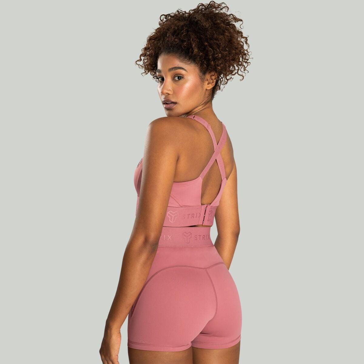 Donna fitness pantaloncini vita alta rossi Nebula 3/7
