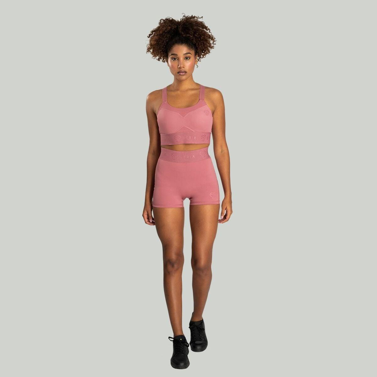 Donna fitness pantaloncini vita alta rossi Nebula 5/7
