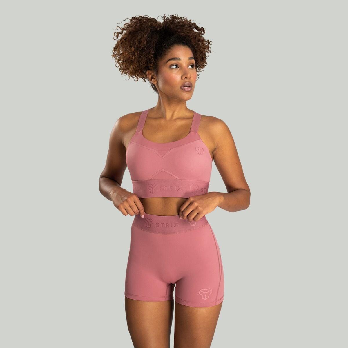 Donna fitness pantaloncini vita alta rossi Nebula 4/7