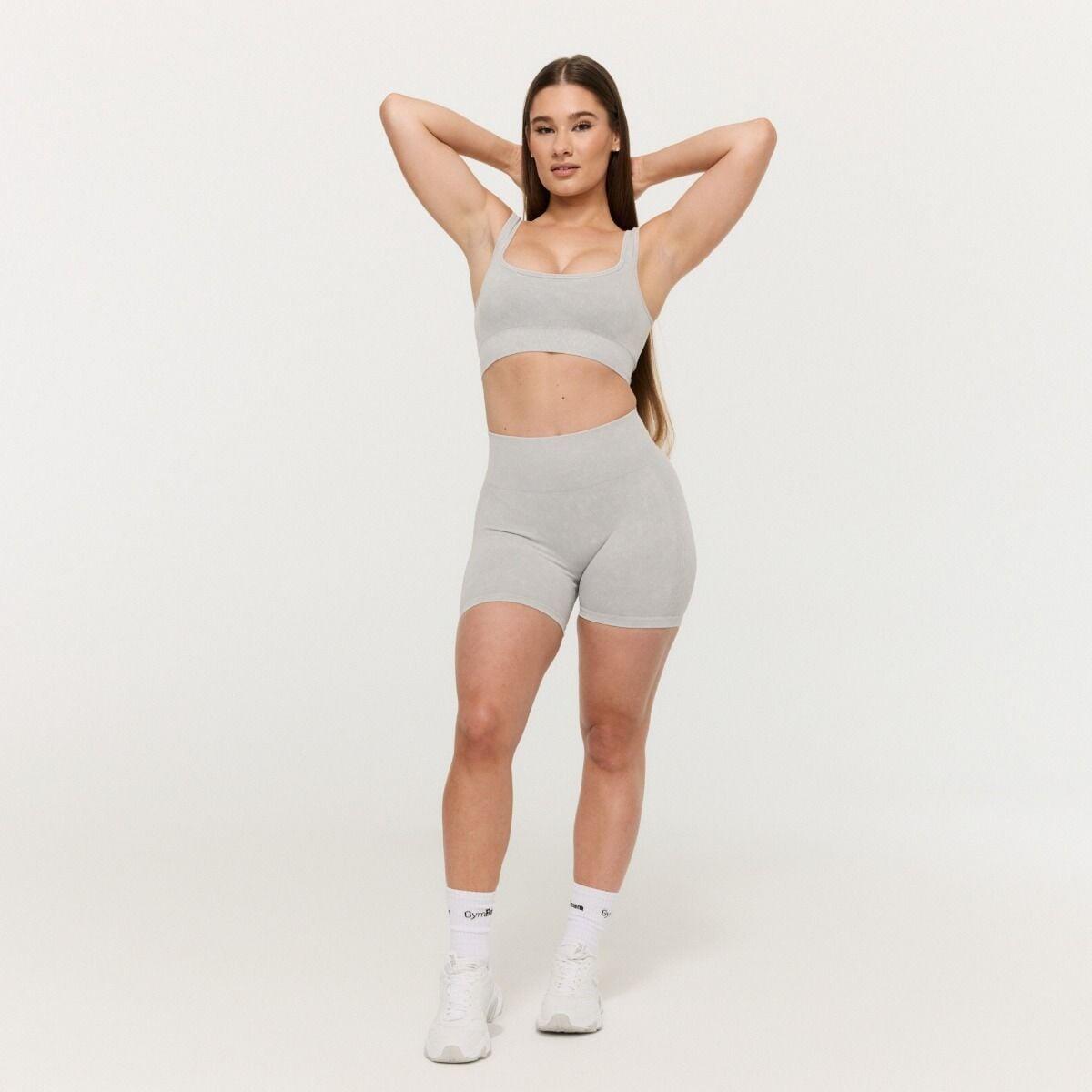 Donna fitness pantaloncini senza cuciture grigi Lift Seamless 4/7
