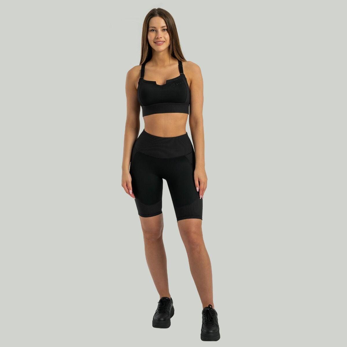 Donna fitness pantaloncini vita alta neri Stellar 6/7