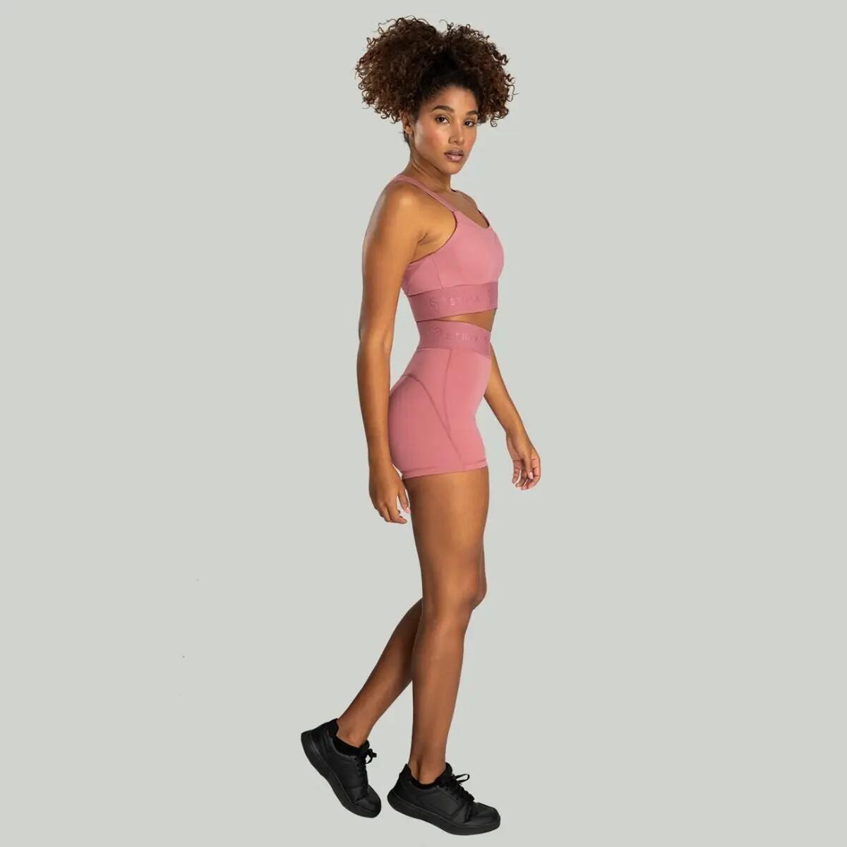 Donna fitness pantaloncini vita alta rossi Nebula 6/7