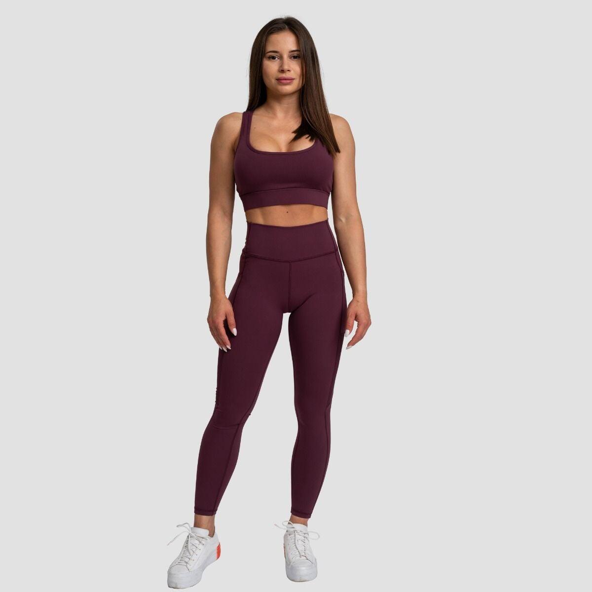 Donna fitness reggiseno sportivo coppe removibili Eggplant Mesh Panel 5/6