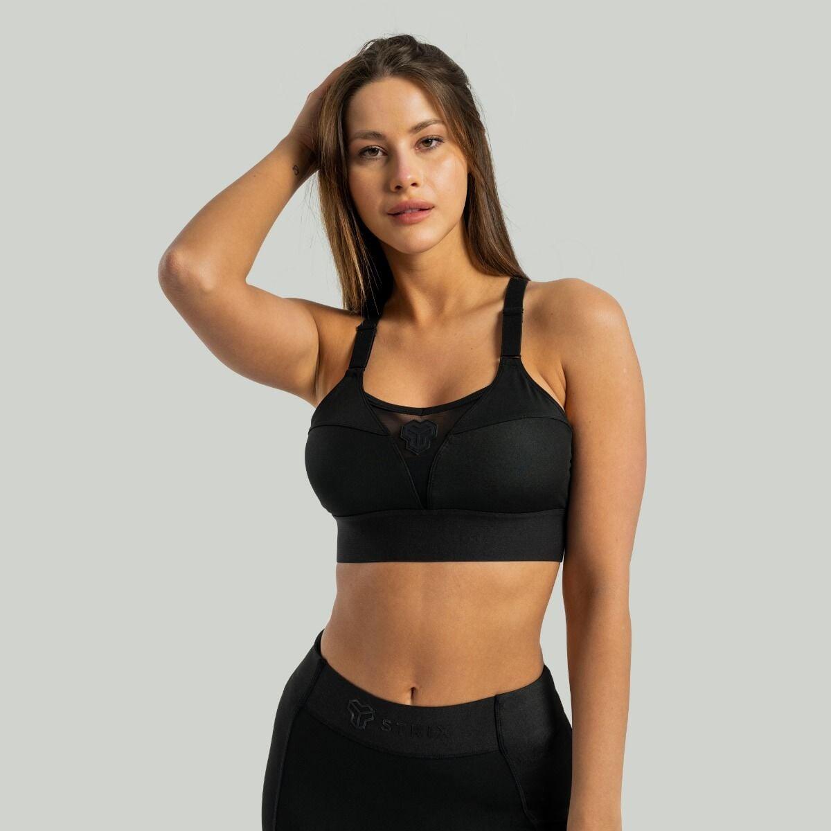 Donna fitness reggiseno sportivo massimo sostegno nero ALPHA 4/6