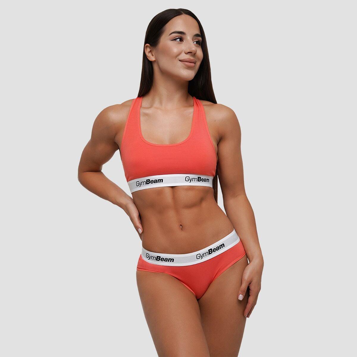 Donna corsa reggiseno sportivo comodo rosso 4/5