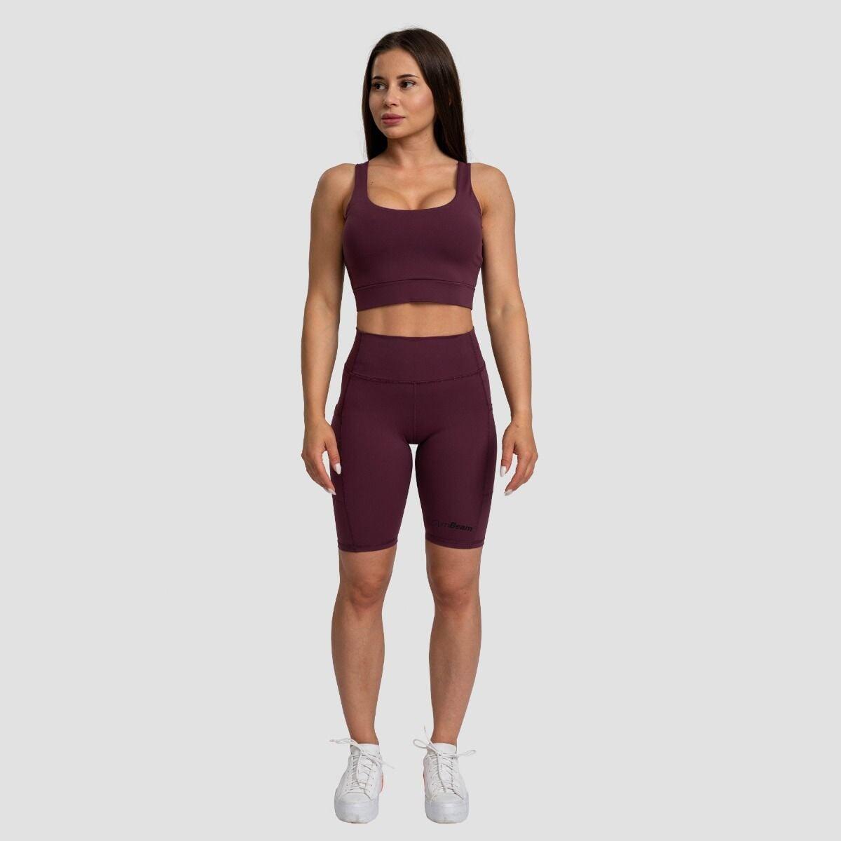 Donna fitness reggiseno sportivo spalline regolabili Eggplant Cut-Out 5/6
