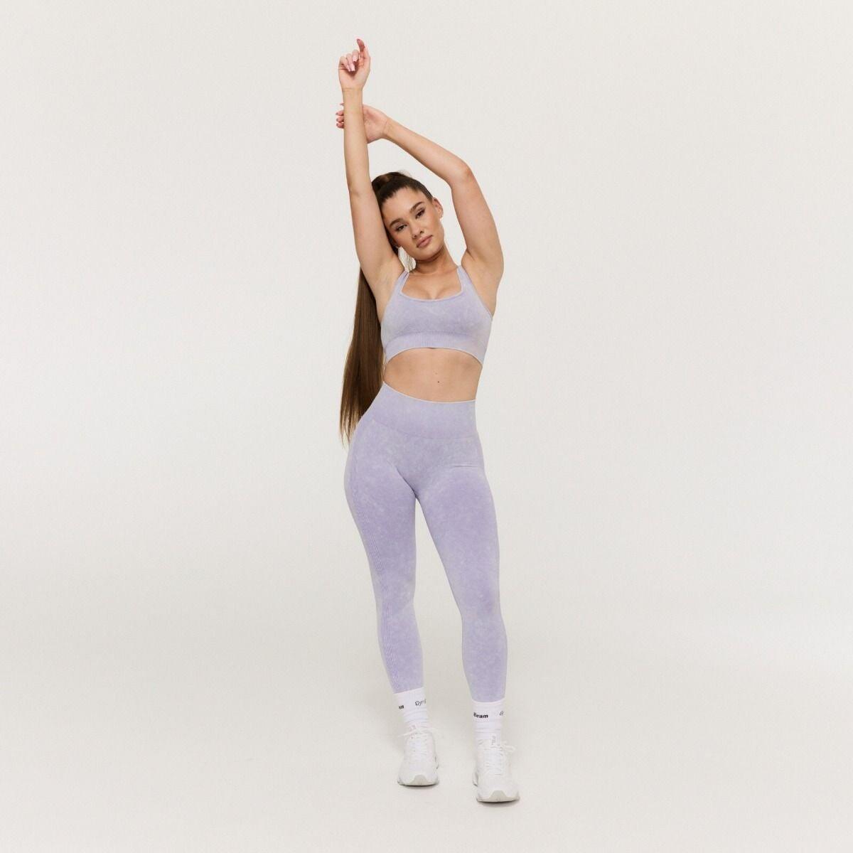 Donna palestra leggings traspiranti viola Lift Seamless 5/7