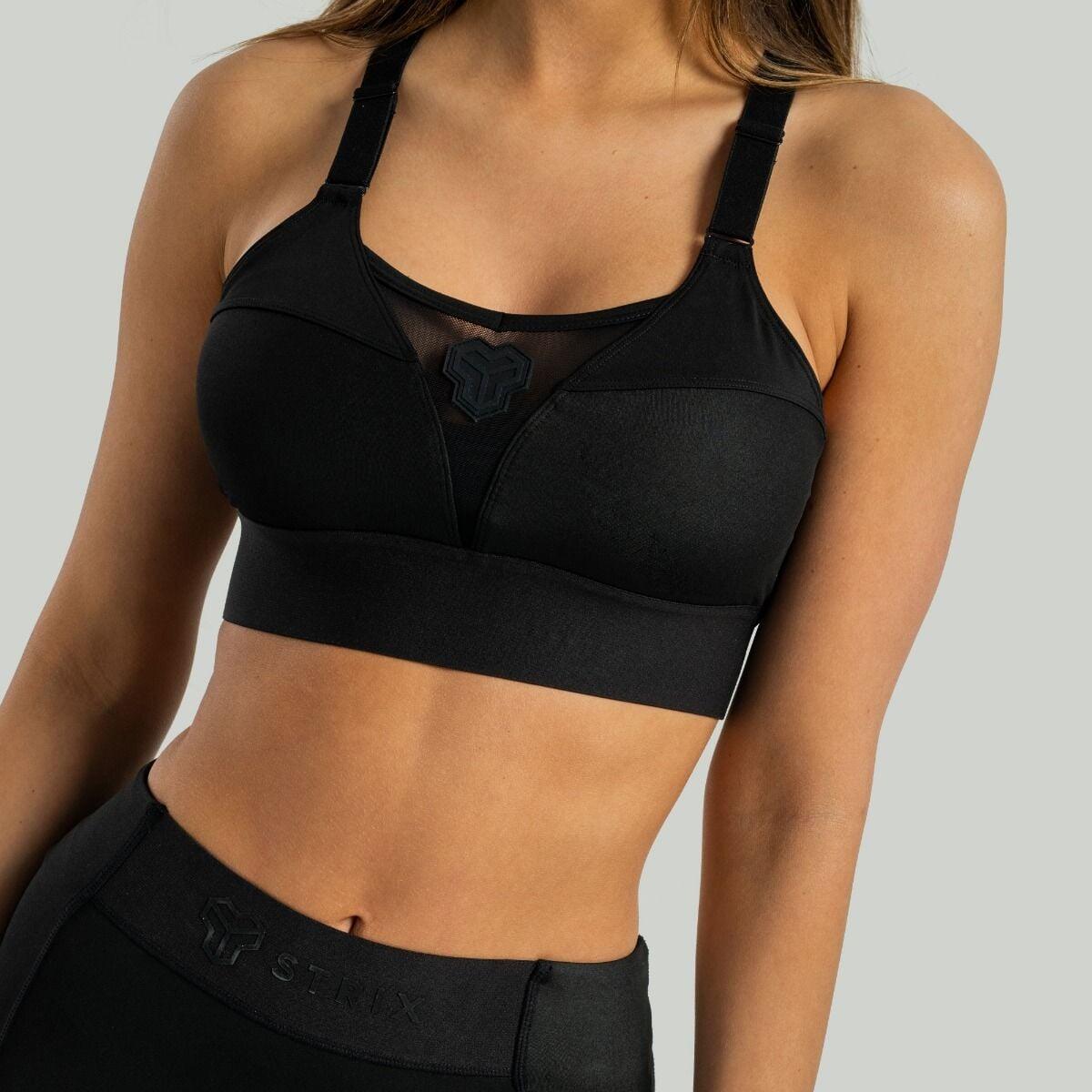 Donna fitness reggiseno sportivo massimo sostegno nero ALPHA 3/6