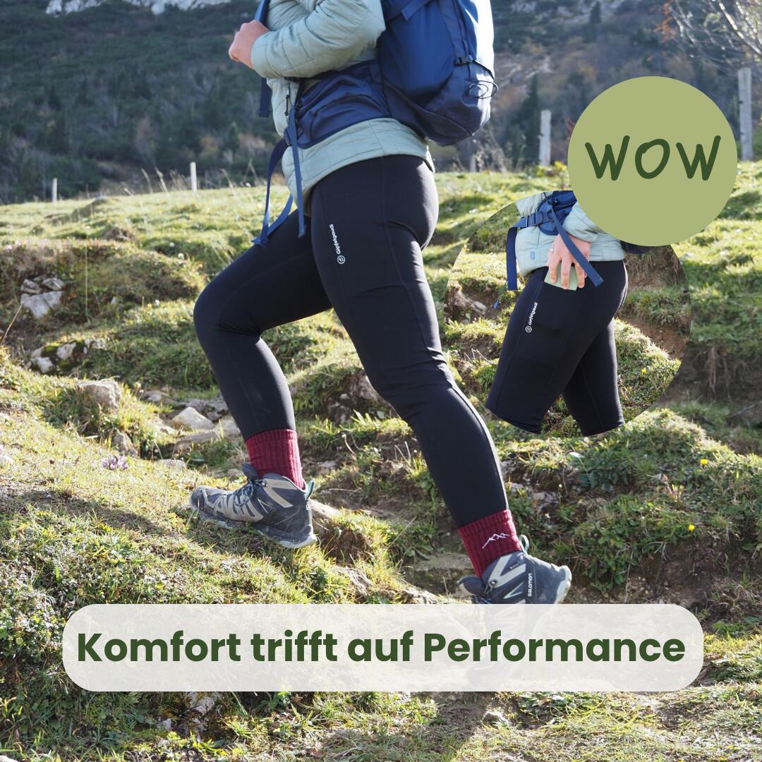 Gipfelgaudi Wanderleggings Schwarz 5/7