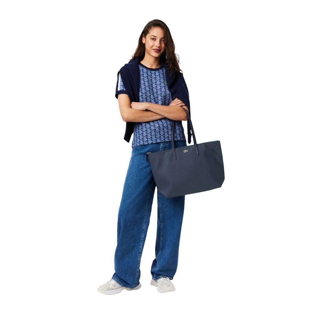 Bolso Tote Azul Lacoste  L.12.12 Concept Penombre Elegante y con Estilo 3/5