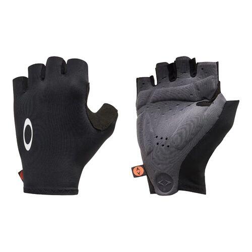 Guantes Negros Oakley Drops Road Glove 2.0 Black de Licra Elástica 3/4