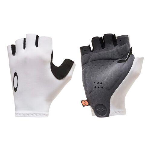 Guantes Blancos Oakley Drops Road Glove 2.0 White de Licra Elástica 4/4