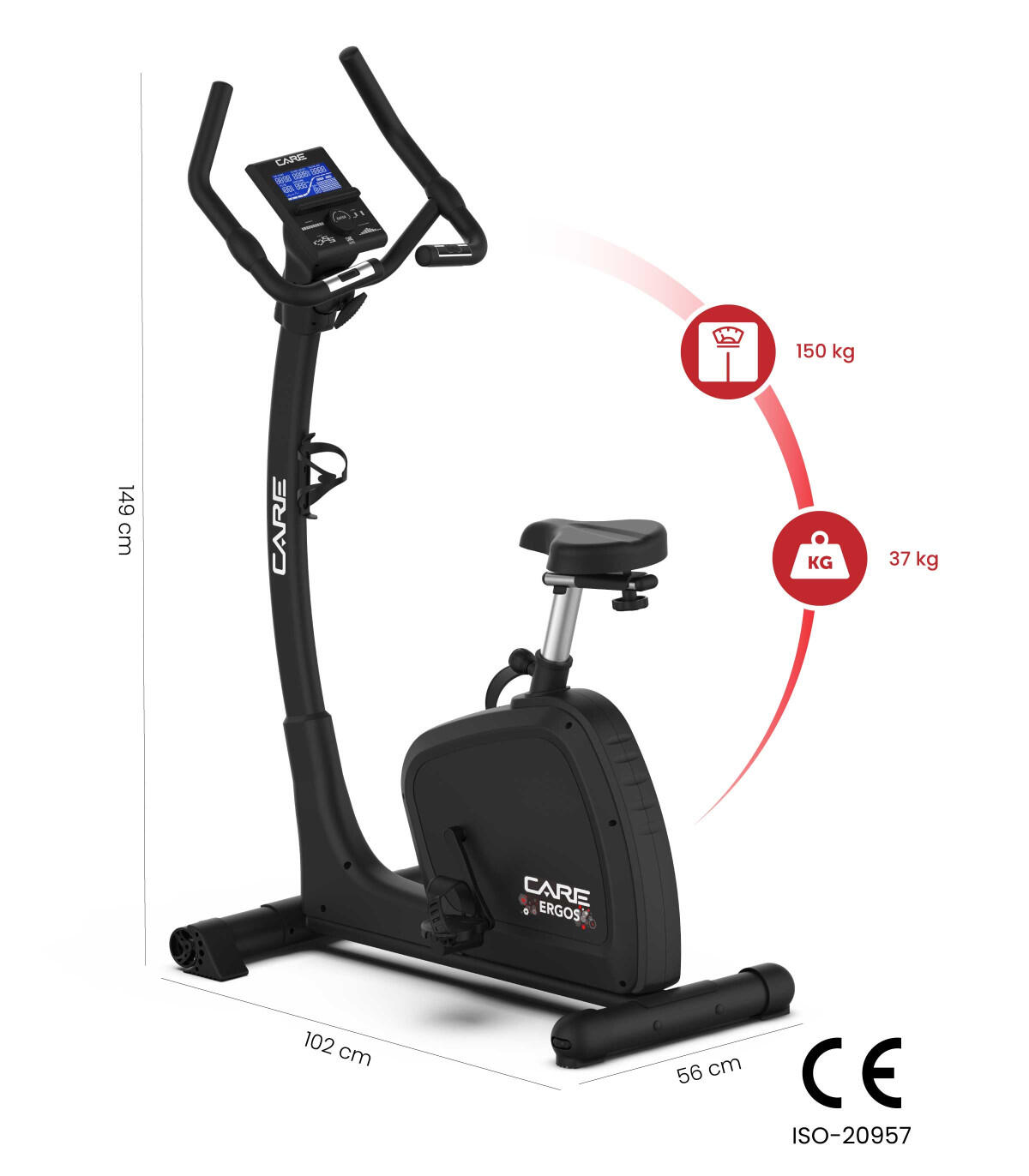 Vélo d'appartement - CARE ERGOS - Ergomètre et connecté 2/5