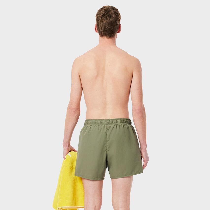 Bañador Verde Kaki Lacoste Ruisseau Cómodo y de Secado Rápido 3/6