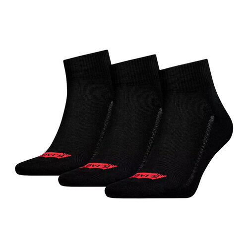 Pack 3 Calcetines Levis de Media Altura Negros de Algodón con el Logo Batwing 5/5