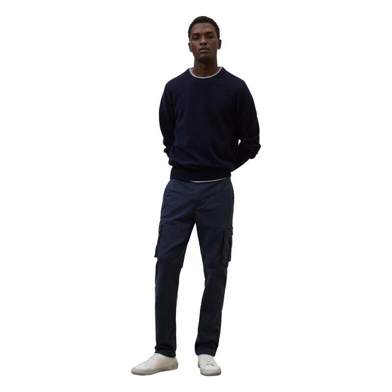 Pantalones Cargo Azules Ecoalf Marne Deep Navy de Tiro Medio y Corte Regular 2/5
