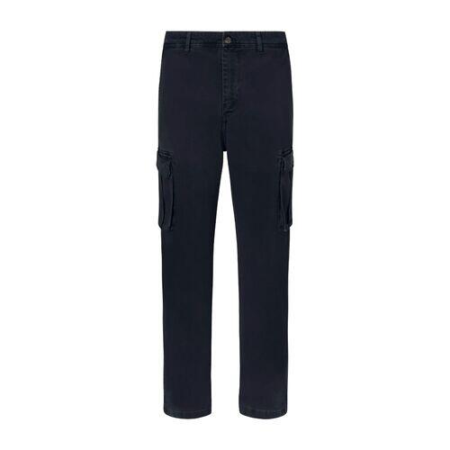 Pantalones Cargo Azules Ecoalf Marne Deep Navy de Tiro Medio y Corte Regular 5/5