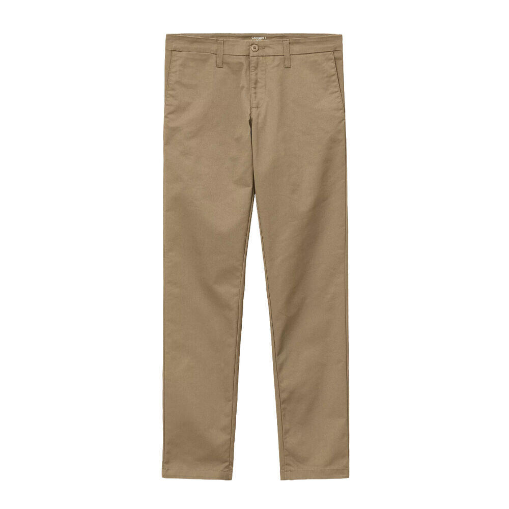Pantalón Beige Carhartt Chino Sid Pant Leather Corte Slim 1/5