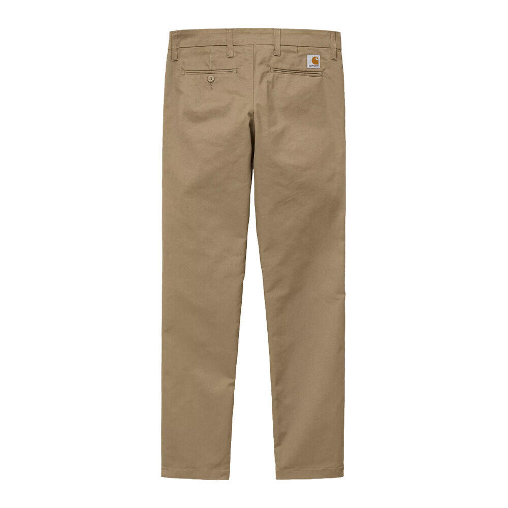 Pantalón Beige Carhartt Chino Sid Pant Leather Corte Slim 2/5