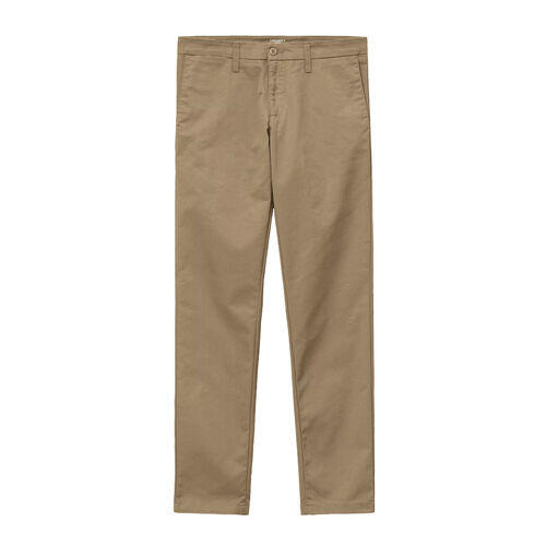 Pantalón Beige Carhartt Chino Sid Pant Leather Corte Slim 5/5