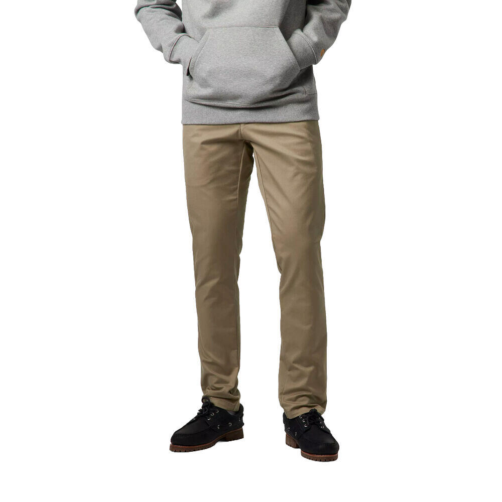 Pantalón Beige Carhartt Chino Sid Pant Leather Corte Slim 4/5