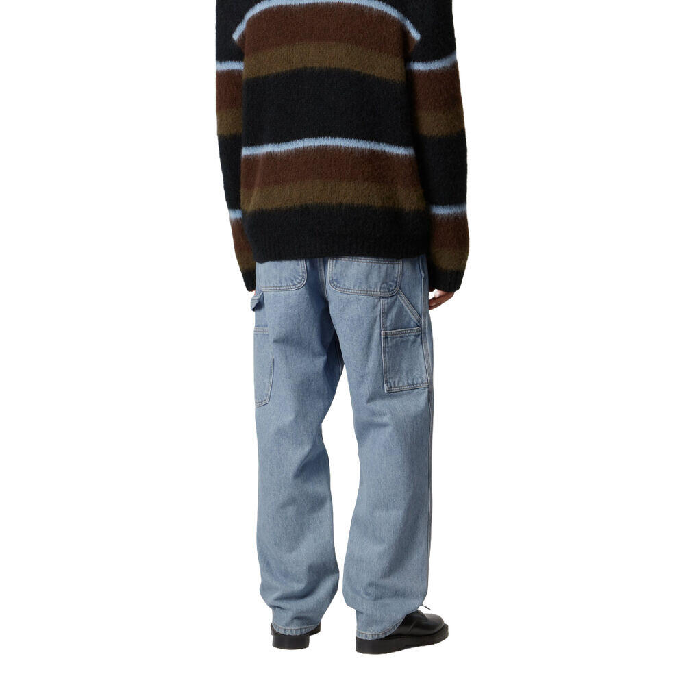 Pantalones Carhartt Azules Single Knee Pant Blue Stone Bleached 4/5