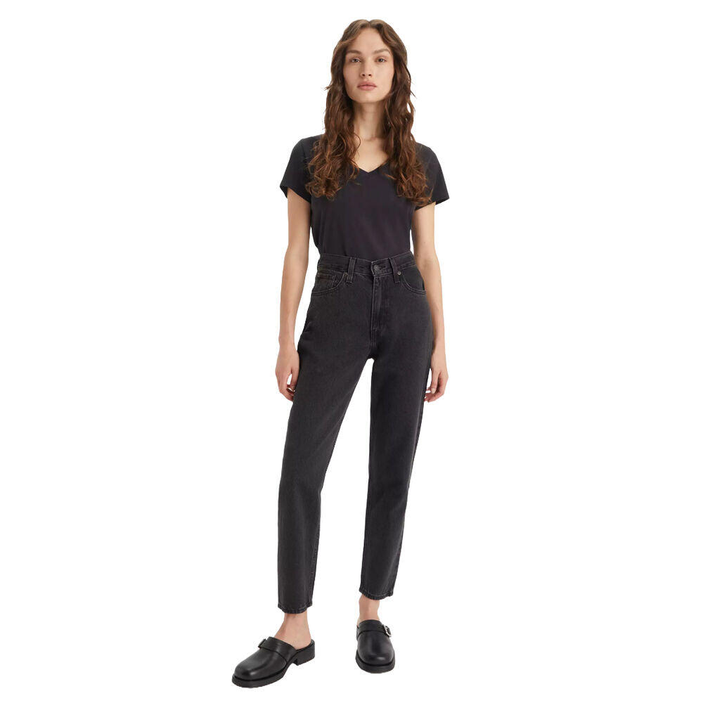 Pantalones Negros Levis  Jean Mom De Los 80 Stonewash de Corte Relajado 3/5
