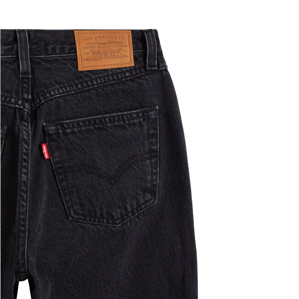 Pantalones Negros Levis  Jean Mom De Los 80 Stonewash de Corte Relajado 4/5