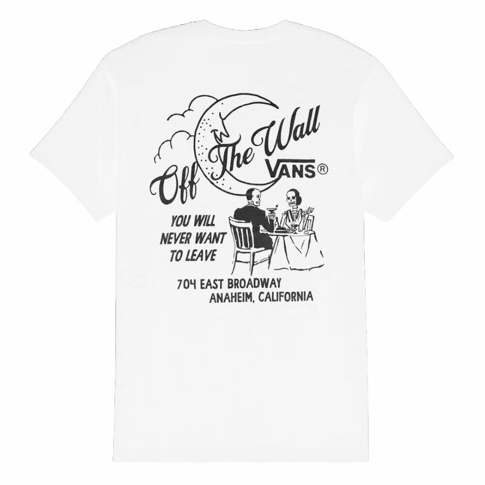Camiseta Blanca Vans Fine Dining White Estilo Urbano Y Desenfadado 2/4