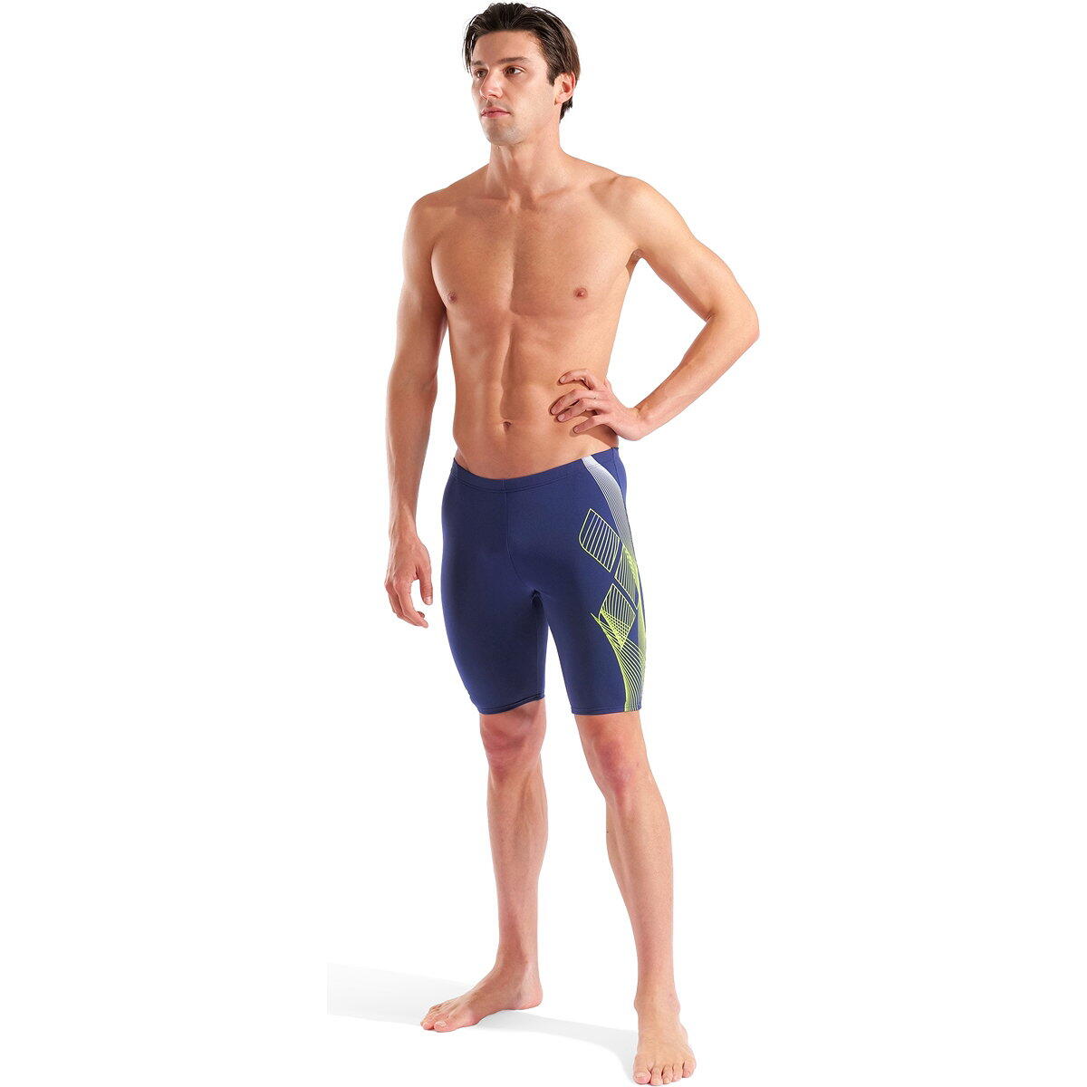 Arena Sea Water Zwemshort Heren - Marine, Lime 4/7