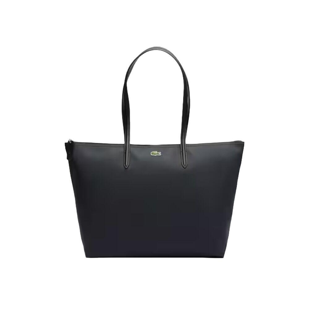 Bolso Tote Negro Lacoste  L.12.12 Concept Noir Elegante y con Estilo 1/4
