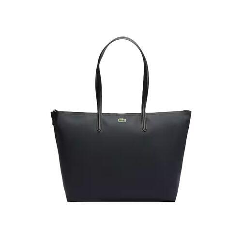 Bolso Tote Negro Lacoste  L.12.12 Concept Noir Elegante y con Estilo 3/4