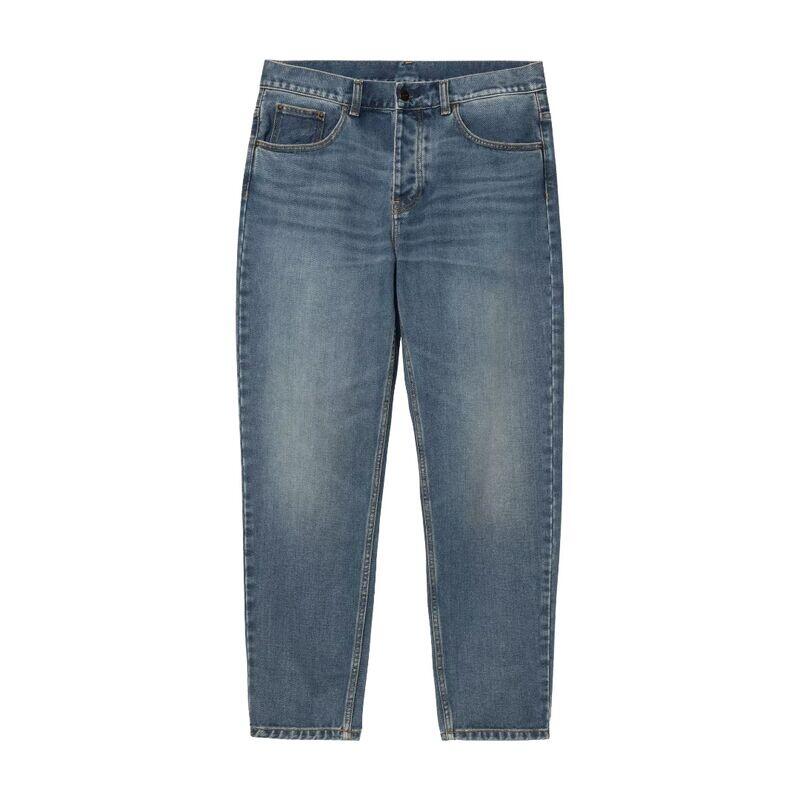 Pantalón Azul Carhartt Newel Pant Blue Dark used Corte Ajustado 1/5