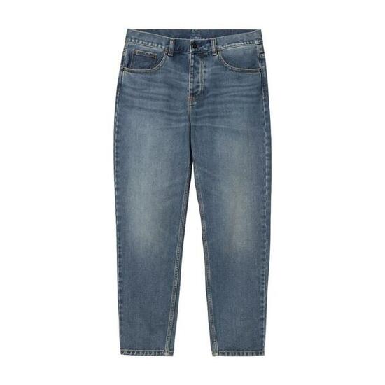Pantalón Azul Carhartt Newel Pant Blue Dark used Corte Ajustado