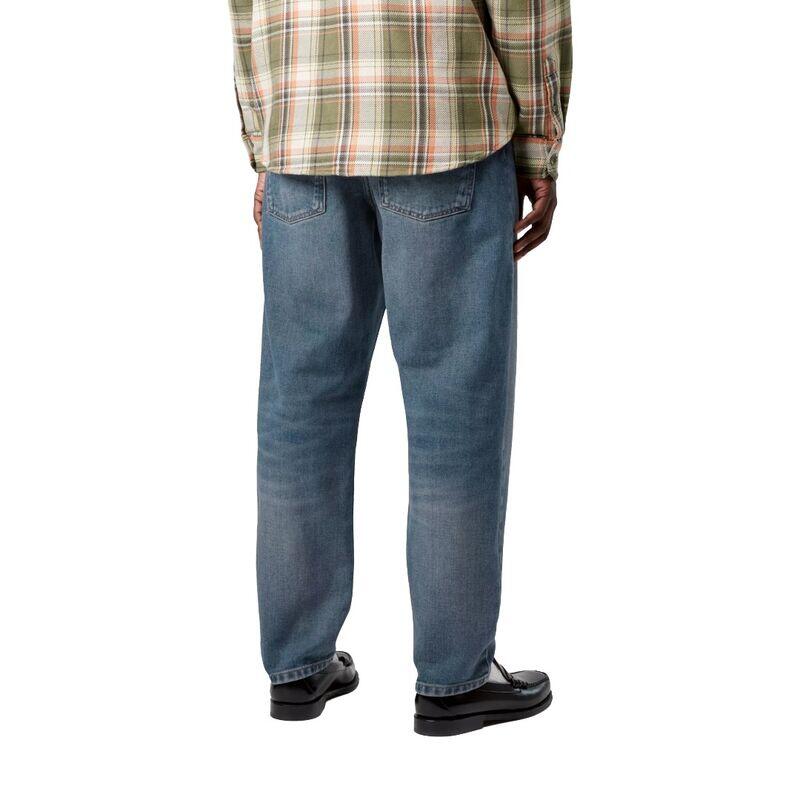 Pantalón Azul Carhartt Newel Pant Blue Dark used Corte Ajustado 4/5