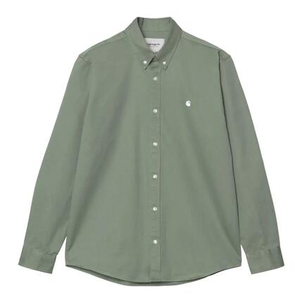Camisa Verde Carhartt Madison Park White con Botones de Contraste