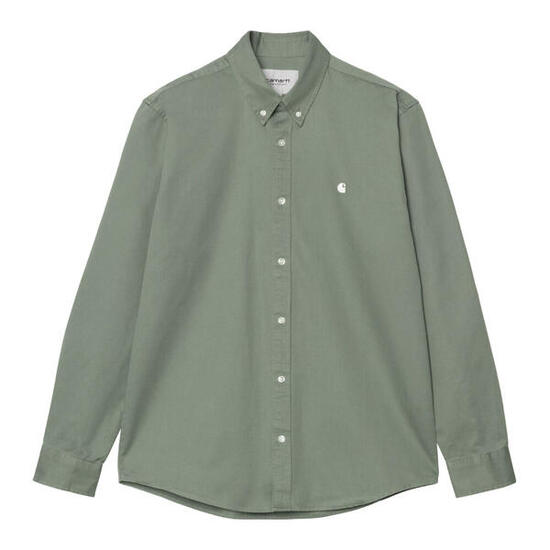 Camisa Verde Carhartt Madison Park White con Botones de Contraste