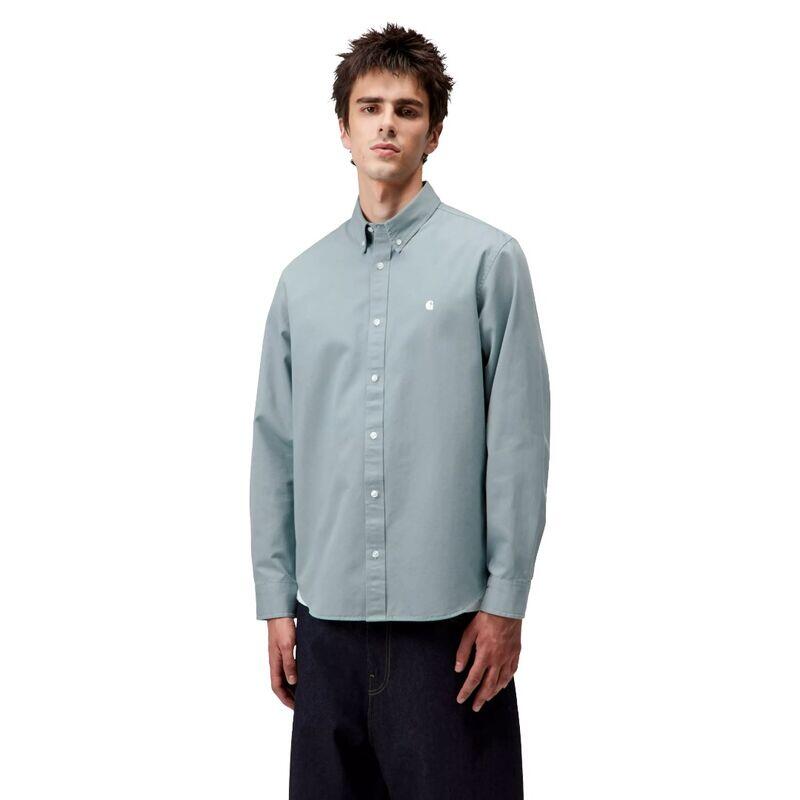 Camisa Azul Carhartt Madison Citadel Wax con Botones de Contraste 3/5